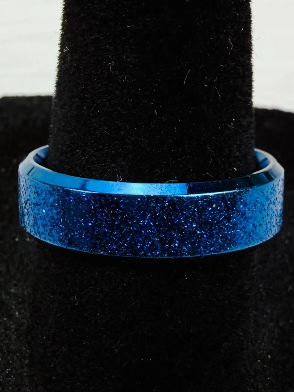 Sparkling Blue Band unisex sz 8 ring